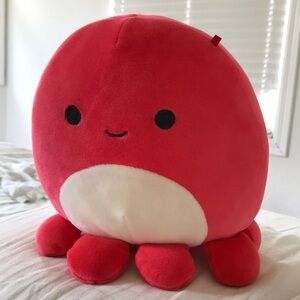 Red octopus Squishmallow Toy